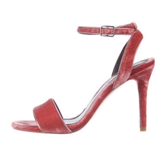 Sandro Nina sandal in velvet coral pink - Picture 4 of 5